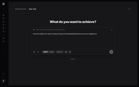 AgentRQ scheduled task auto-spawning into the dashboard
